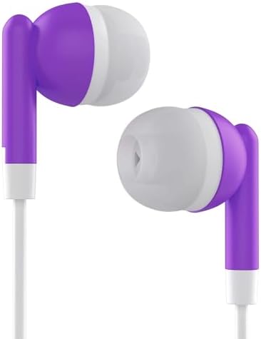 Maeline 100-Pack Bulk Earbuds with 3.5 mm Connector – Multi-Color Stereo Earphones for Schools, Events, and Promotions – Superior Sound Quality and Comfort for Everyday Use