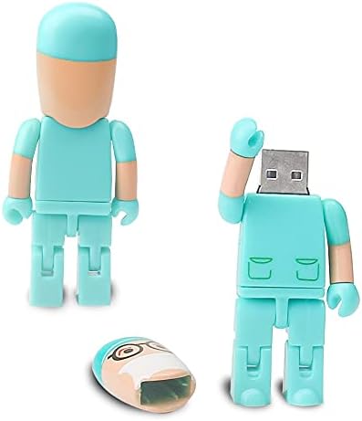Charming Cartoon Nurse 64 GB USB Flash Drive – Adorable Pink Thumb Drive for Effortless Data Storage, USB 2.0 Compatible Memory Stick for Professionals and Students Alike