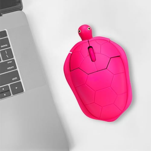 YOCUNKER Adorable Turtle-Shaped Wireless Mouse for Kids – Ergonomic Optical Mouse in Vibrant Pink, Perfect for PC, Laptop, and Mac Book – Fun and Functional Computer Accessory to Enhance Learning and Playtime