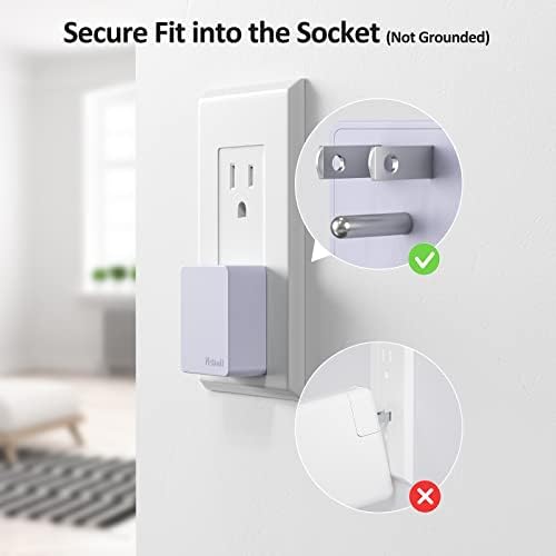 Nekmit Dual-Port Flat USB Wall Charger – Compact & Stylish Purple Fast Charging Solution with Smart IC Technology for i Phone, Galaxy, Pixel, i Pad Pro, Air Pods, and More, Perfect for Travel and Everyday Use