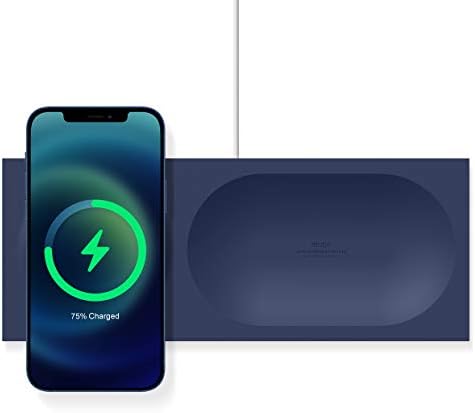 elago Premium Mag Safe Charging Tray: Streamline Your Charging Experience for i Phone 16/15/14/13/12 & Air Pods – Stylish Stone Finish Wireless Station for Home & Office – Durable Non-Slip Design Ensures Device Stability – Customize with Your Own Cable for a Personalized Touch