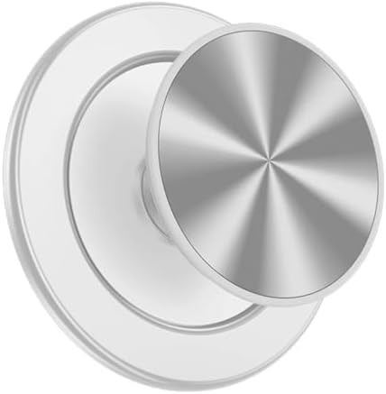 Ultimate Sleek Gray Magnetic Phone Grip & Kickstand – Enhanced One-Handed Use for Mag Safe, i Phone & Samsung Devices with Universal Adapter – Ergonomic Design for Secure Hold & Effortless Hands-Free Viewing