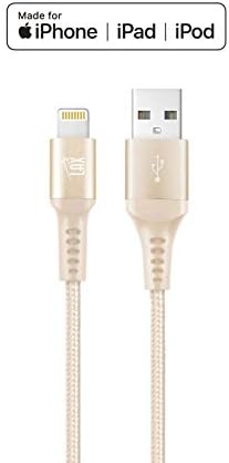 LAX MFi Certified Lightning Cable for i Phone & i Pad – 6 ft Durable Braided USB Cord with Fast Charging Capability for Enhanced Performance and Compatibility Across All Devices