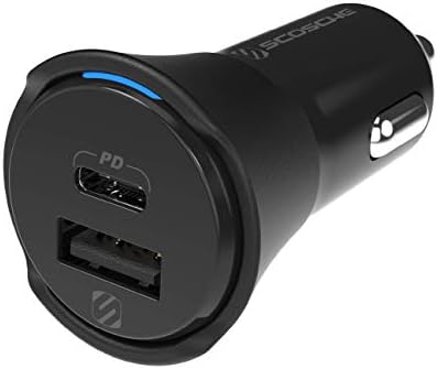 Scosche M Power Volt 40 W Dual Port USB-C Car Charger – Fast Charging Adapter for i Phone, Galaxy & All USB-C Devices, Flush Cigarette Lighter Design, Sleek & Compact Automotive Power Solution for On-the-Go Convenience