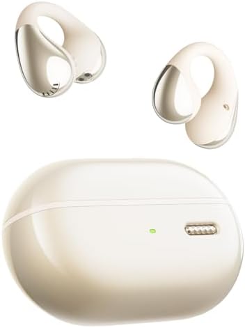 Elevate Your Active Lifestyle with Sound PEATS Pearl Clip Pro Open Ear Wireless Earbuds – Advanced Bluetooth 5.4 Technology, IPX5 Waterproof Rating, All-Day 24-Hour Playtime, and Integrated Microphone for Effortless Communication – Ideal for Fitness Enthusiasts, Runners, and Cyclists Who Value Safety and Superior Sound Quality