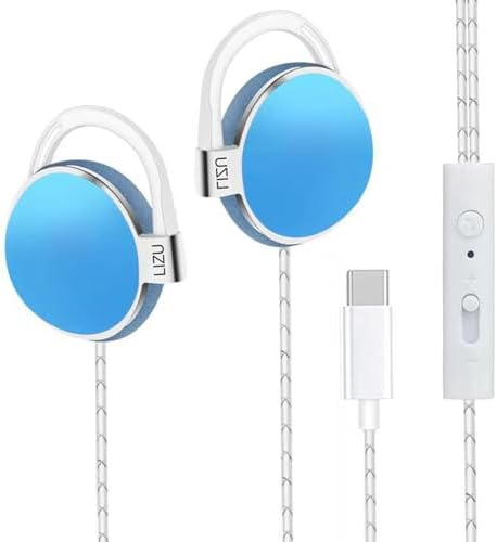 Elevate Your Sound Experience with C-YOUNG USB-C Over-Ear Sports Earbuds – Engineered for Small Ears, Featuring Ergonomic Design, Integrated Microphone, and User-Friendly Volume Control for i Pad and Android Devices, Ensuring Superior Comfort and Exceptional Audio Quality During Your Workouts