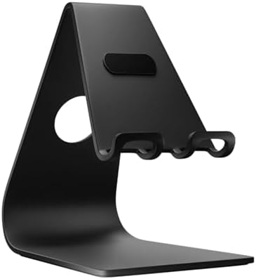 S2 Universal Metal Cell Phone Holder Mobile Stand for Desk & Table | Phone Mount Tablet Stand for Bed with Anti Slip Grip & Charging Dock, Supports All Smartphones & Tablets (up to 12.1 inch) – Enhanced Compatibility and Speed