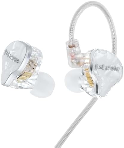 Unleash Superior Sound Quality with Hzsound White Snow In-Ear Monitors – Premium Wired Earbuds Featuring Advanced 10 MM LCP+PU Diaphragm for Unmatched High-Resolution Audio – Perfect for Musicians, Singers, and Gamers Demanding Studio-Grade Performance and Comfort – Durable Resin Drip Design for Long-lasting Use and Universal Device Compatibility