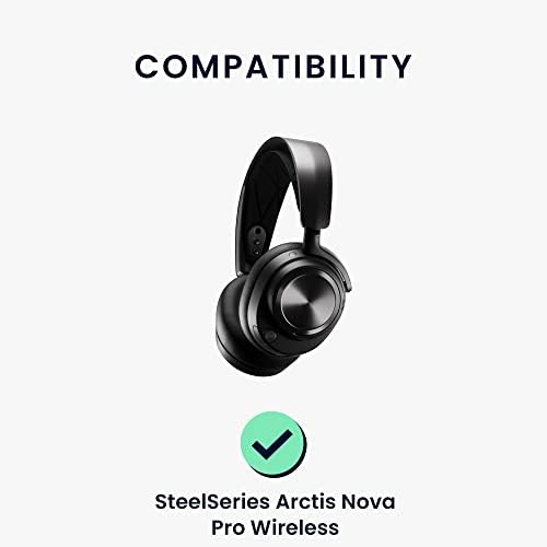 Premium kwmobile Replacement Ear Pads for Steel Series Arctis Nova Pro Wireless – Dual Pack Black Earpads for Ultimate Comfort and Superior Audio Quality, Perfect for Gamers and Music Enthusiasts