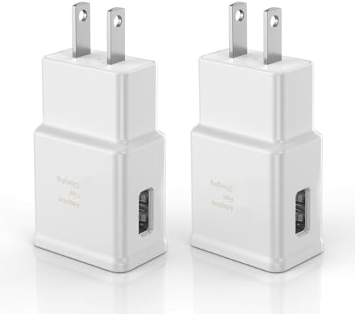 Premium Adaptive Fast Charging Block USB Wall Charger – Efficient Quick Charge Adapter for Samsung Galaxy S25/S24/S23/S22/S21/S20/S10/S9/S8/S7/Note 10 (4-Pack, White) – Maximize Charging Speed & Compatibility for Seamless Device Performance