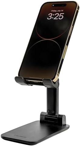 Scosche SUFMPS-SP Universal Cell Phone Stand and Holder with Non-Slip Cradle, Foldable, Adjustable Non-Magnetic Mount for Home Office Desk or Travel Compatible with iPhone, Tablet and All Devices – Enhanced Compatibility and Speed