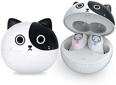 Kids Bluetooth 5.3 Wireless Earbuds with Touch Control – Adorable Pink Kitty Charging Case, IPX5 Waterproof Design, Hi-Fi Stereo Sound, Built-in Microphone for Clear Calls – Perfect for Young Music Lovers and Gamers