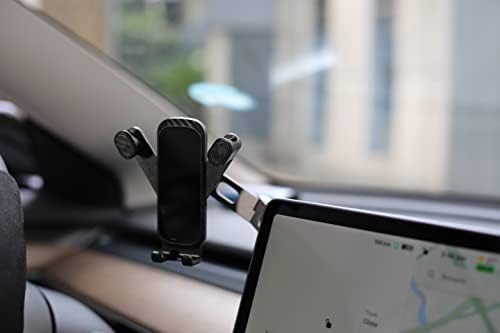 Revolutionary Tesla Phone Mount for Model 3 & Model Y – Automatic Gravity Grip Holder with Foldable Design for Ultimate Convenience – 2024 Tesla Accessory for Seamless Smartphone Integration and Enhanced Driving Safety