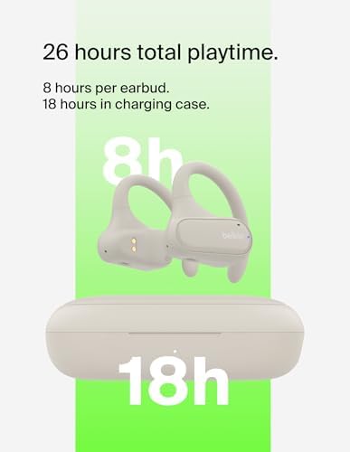 Belkin AUC013 Clearfit Open Ear Bluetooth Earbuds – Ultimate Comfort and Awareness for Active Audio Enthusiasts Seamlessly connect to your world with the Belkin AUC013 Clearfit Open Ear Bluetooth earbuds, engineered for those who prioritize sound excellence and environmental awareness. Featuring a groundbreaking open-ear structure, these earbuds deliver an immersive audio experience while ensuring you stay connected to your surroundings. Compatible with a range of devices, they offer swift pairing for immediate access to music, podcasts, and calls, catering perfectly to busy professionals and fitness aficionados. With their ultra-lightweight design, these earbuds provide unparalleled comfort during extended use, whether you’re on your commute, working out, or relaxing at home. The integrated microphone ensures crystal-clear hands-free communication, enhancing their versatility. Transform your audio experience with the innovative Belkin AUC013 earbuds—where superior sound engineering meets modern functionality for discerning listeners seeking a blend of style and practicality. Ideal for active lifestyles, these earbuds redefine convenience in personal audio.