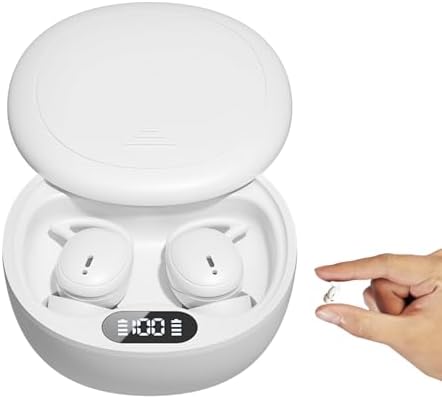Ultra-Light M73 Sleep Earbuds for Side Sleepers – Ergonomic Noise-Cancelling Mini Earphones with 50-Hour Battery Life, Superior Call Clarity, and Elegant White Finish – Elevate Your Sleep with Comfort and Versatile Device Compatibility