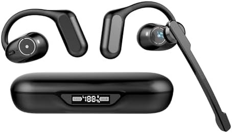 Enhance Your Sound Experience with BANIGIPA Bluetooth 5.4 Open Ear True Wireless Earbuds – Ultra-Lightweight Headphones Featuring Detachable Noise-Canceling Boom Mic for Crystal-Clear Communication and Immersive Listening. Designed for Fitness Enthusiasts and Professionals, These Advanced Earbuds Offer Lightning-Fast Connectivity with Bluetooth 5.4, Ensuring Seamless Multipoint Pairing Across All Your Devices. The Innovative Open Ear Design Balances Superior Audio Fidelity with Essential Situational Awareness, Making Them Ideal for Gym Sessions and Busy Environments. Engineered for Comfort During Extended Wear, These Robust Earbuds Provide Exceptional Sound Quality, Perfect for Any Activity. Transform Your Daily Routine with BANIGIPA Open Ear Headphones, Where Cutting-Edge Technology Meets Versatile Functionality for an Unmatched Auditory Adventure.