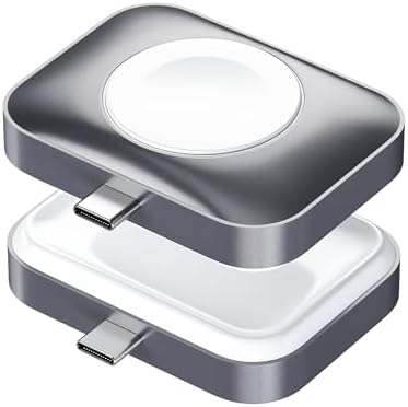 Satechi USB C Apple Watch Charger – MFi-Certified Portable Charging Solution for Ultra & Series 9/8/7/6/SE/5/4/3/2/1 – Fast, Compact, Reliable Power for On-the-Go Professionals – Essential Accessory for Effortless Charging
