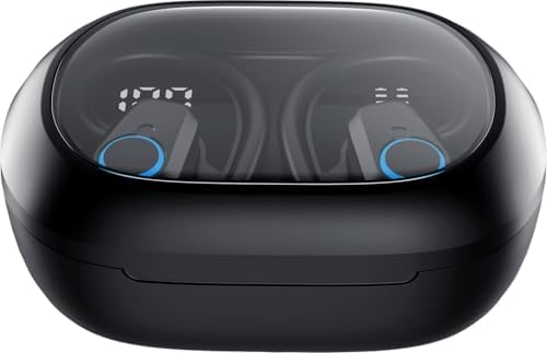 Elevate Your Audio Journey with Cutting-Edge Bluetooth 5.3 Waterproof Earbuds – 60-Hour Playtime, Ergonomic Design for Active Lifestyles, Advanced Noise Cancellation, and Smart Battery Display – Ideal for Fitness Enthusiasts and Daily Travelers – Rapid USB-C Charging for Seamless Connectivity and Superior Performance