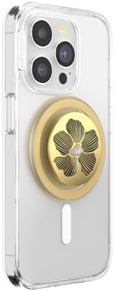 Magnetic Pop Grip for Mag Safe – Elegant Enamel Rose Noir | Multifunctional Phone Stand with Secure Grip & Customizable Swappable Top | Effortless Hands-Free Viewing Kickstand | Wireless Charging Compatible Accessory for Enhanced Smartphone Usability