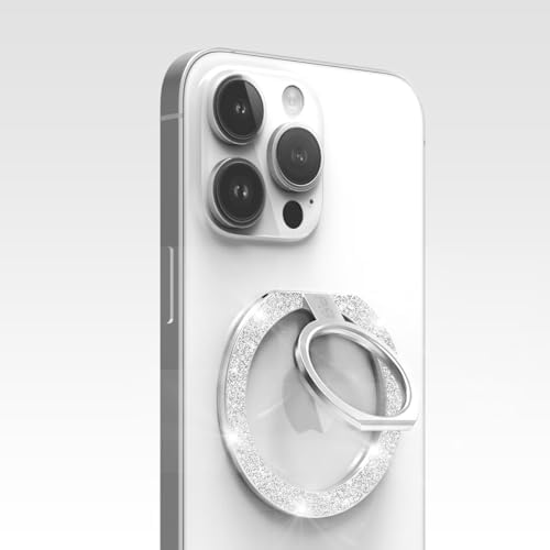 Magnetic Phone Grip Ring Stand for i Phone 16 Series – Premium Gold Kickstand Holder for Mag Safe Compatibility – Effortless Attachment for Hands-Free Streaming & Meetings – Versatile Design with Metal Stickers for Non-Mag Safe Phones – Lifetime Warranty & 30-Day Money Back Guarantee