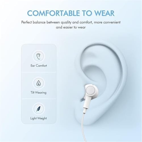 Premium Wired Earbuds for i Phone – Dual-Pack Hi-Fi Stereo Headphones with Integrated Microphone, Volume Control, and Noise Isolation Technology, Ideal for Crystal-Clear Calls and Immersive Audio Experience on i Phone 14/13/12/11/XR/XS/X/8/7/SE, Superior Comfort for Daily Use and Versatile Listening