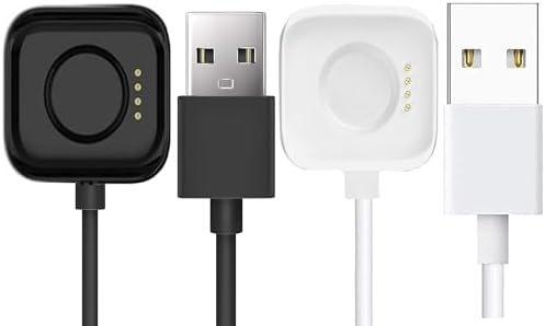 Dual-Pack Lamshaw USB Charging Dock for One Plus Watch 2 & 2 R – Ultra-Fast Charging Stations in Stylish Black & White – Perfectly Engineered for Smartwatch Users Seeking Portability and Reliability