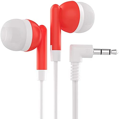 Maeline 100-Pack Bulk Earbuds with 3.5 mm Connector – Multi-Color Stereo Earphones for Schools, Events, and Promotions – Superior Sound Quality and Comfort for Everyday Use