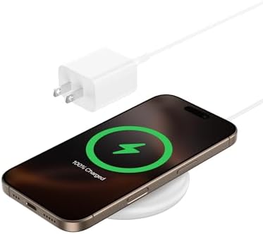 Belkin 15 W Fast Convertible Magnetic Charging Stand – Mag Safe & Qi2 Compatible Power Hub for i Phone 16/16 Plus/16 Pro/16 Pro Max, i Phone 15/14, Apple Air Pods Pro – Stylish White Design for Enhanced Efficiency and Device Versatility