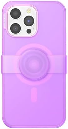 Pop Sockets i Phone 14 Pro Case with Integrated Slidable Grip & Kickstand – Pink Opalescent – Ultimate Wireless Charging Compatibility, 10 ft Drop Protection, and Easy Mag Safe Integration for Enhanced Mobile Experience