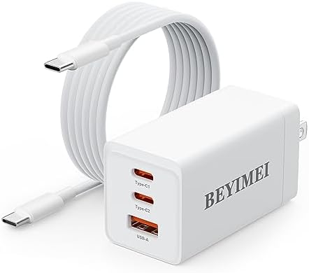 Ultimate 120 W Ga N USB-C Fast Charger with 4 Ports – High-Speed Charging for i Phone, Mac Book, Galaxy & More – PD 3.0 & QC 3.0 Compatible – 6.56 ft USB-C Cable Included – Safe, Efficient, and Portable Power Hub for Home, Office, and Travel – Universal Device Compatibility with Overheat & Short Circuit Protection