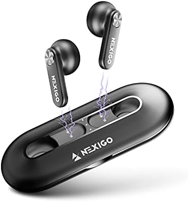 Nexi Go Air T2 Ultra-Thin Wireless Earbuds – Superior Qualcomm QCC3040 Chipset, Bluetooth 5.2 for Instant Connectivity, 4-Mic CVC 8.0 Noise Cancelling for Exceptional Clarity, apt X High-Definition Sound, 28-Hour Playtime with Quick USB-C Charging, IPX5 Waterproof Design for Active Lifestyles – Sleek Black Finish for Ultimate Comfort and Style