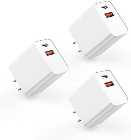 Dual-Port 35 W 3-Port USB C Charger Block for i Phone 16/15 – Fast Charging Power Adapter for Multi-Device Convenience – Compact Multiport Wall Charger for Home, Office & Travel – Essential Accessory for Enhanced Compatibility and Speed