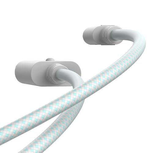 Game Sir USB-C Gaming Cable for G7 SE, G7 & T4 Kaleid Controllers – 3-Meter High-Speed Nylon Braided Cable, Stylish White & Cyan Design, Lightweight & Durable for Ultimate Gaming Connectivity