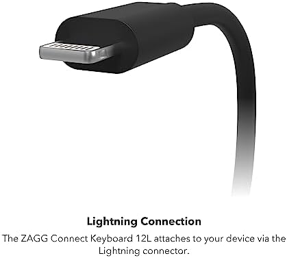 Transform Your Typing Experience with the ZAGG Pro Keyboard 12 – Compact Wireless Charging Multi-Device Keyboard for Windows, mac OS, Android & More – Ergonomically Designed for Comfort & Productivity – Effortless Device Switching for Modern Multitaskers