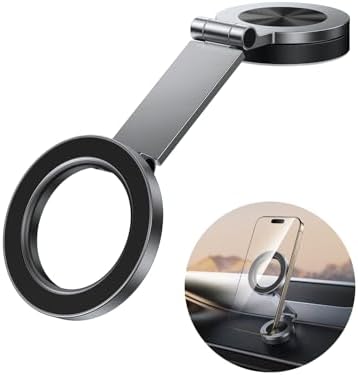 SYNCWIRE Mag Safe Car Mount – Ultimate 360° Rotating Magnetic Phone Holder for All Smartphones, Adjustable Metal Arm for Custom Positioning, Ultra-Strong Magnet for Secure Dash Installation, Perfect Companion for i Phone 16, 15, 14, 13 Pro Max – Elevate Your Driving Experience with Seamless Accessibility and Stability