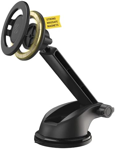Revolutionize Your Driving Experience with Scosche Magic Mount™ SMSCUP – Adjustable Gooseneck Magnetic Phone Holder for Car, Compatible with i Phone 16-12 Series & Android Devices, Mag Safe Technology, Effortless Hands-Free Navigation, Secure Cup Holder Fit, Effortless Installation