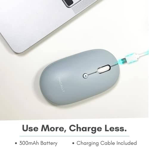 Sleek Macally Wireless Bluetooth Mouse – Rechargeable, Ergonomic Design for Mac & PC – Ultra-Quiet Clicks Perfect for Home, Office & Travel – Enhanced Compatibility with Mac Book Air/Pro, i Mac & Windows Laptops – Experience Comfort & Efficiency in Every Click