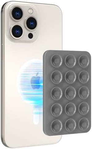 AHASTYLE Silicone Suction Phone Case Stand for iPhone 16/15/14/13/12 Series, Magnetic Suction Cup Phone Mount for iPhone MagSafe Phone Case, Mirror Shower Phone Holder, for TikTok Videos and Selfies – Enhanced Compatibility and Speed