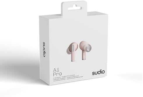 Sudio A1 Pro Wireless Earbuds – Premium Bluetooth 5.3 Noise Cancelling Earphones, Waterproof Design with Touch Control, Stylish Purple Finish, Ideal for Music Lovers and Active Lifestyles, Enhanced Comfort and Sound Quality with Compact Charging Case