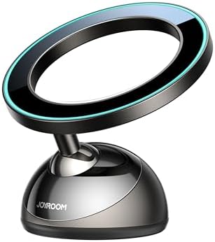 JOYROOM Mag Safe Car Mount – Ultra-Durable All-Metal Magnetic Phone Holder for i Phone 13/14/15/16 – 360° Rotatable Dashboard & Windshield Mount for Safe, Hands-Free Navigation and Calls