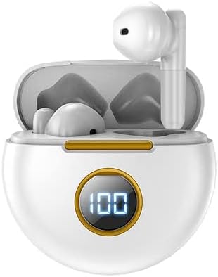 Advanced Bluetooth 5.1 Waterproof Earbuds with Built-in Microphone – IPX7 Rated In-Ear Headphones for Active Lifestyles, Enhanced Sound Quality, and Seamless Connectivity – USB-C Charging Case with LCD Display – Ideal for Android & i OS Users (Blue) – Experience Unmatched Comfort and Durability