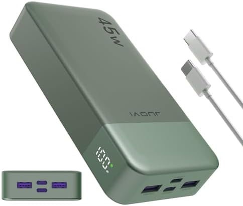 High-Capacity 20000 m Ah Portable Power Bank with 45 W Fast Charging – PD3.0 & QC4.0 Compatible Charger for i Phone 15, Galaxy, Mac Book, and More – Stylish Blue Design with LED Battery Indicator for Ultimate Convenience and Versatility