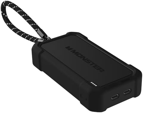 Ultimate 20000 m Ah Power Grid Pro Power Bank – 65 W Fast Charging with Dual USB-C Ports, IPX6 Splash-Proof & 5 ft Drop-Tested Durability, Includes USB-A to USB-C Converter for Unmatched Compatibility and Performance