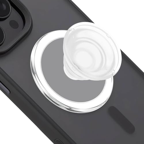 Revolutionary Clear Magnetic Phone Grip & Collapsible Stand for Mag Safe Devices – Ultimate Smartphone Accessory for Influencers with Enhanced Portability and Secure Hold