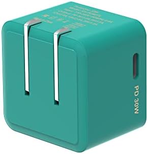 Rapid X Porto Uno USB-C 30 W PD Power Adapter – Compact Fast Wall Charger for i Phone 15, i Pad Pro, Samsung & More – Foldable Design with Side Port for Easy Travel – Enhanced Speed & Universal Compatibility in Sleek Teal Finish