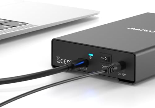 MAIWO 24 TB External Hard Drive Enclosure for 2.5″ & 3.5″ SATA HDD/SSD – High-Speed USB 3.0 Adapter with UASP Technology, Durable Aluminum Alloy Case for Optimal Heat Dissipation and Enhanced Data Transfer Performance