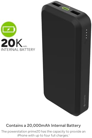 Mophie Powerstation Laptop Prime27 – 27,000 m Ah Eco-Friendly Portable Power Bank with 60 W USB-C PD Fast Charging, Multi-Device Compatibility, LED Battery Indicator, and Versatile Charging Ports – Ultimate On-the-Go Performance for Laptops, Tablets, and Smartphones