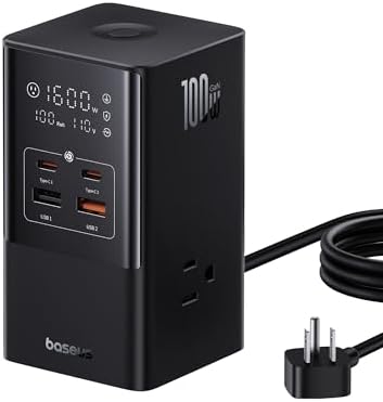 Baseus 10-in-1 USB C Charging Hub – 35 W High-Efficiency Power Station with 6 AC Outlets, Dual USB-A & USB-C Ports for Rapid Device Charging – Ultimate Solution for Home, Office, and Dorm with Advanced Safety Features for Mac Books, Tablets, and Smartphones Baseus 10-in-1 USB C Charging Hub – 35 W High-Efficiency Power Station with 6 AC Outlets, Dual USB-A & USB-C Ports for Rapid Device Charging – Ultimate Solution for Home, Office, and Dorm with Advanced Safety Features for Mac Books, Tablets, and Smartphones