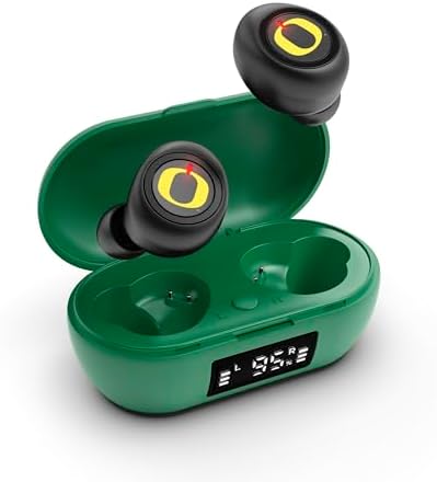 SOAR Oregon Ducks Official Wireless Earbuds v.7 – Premium Bluetooth 5.0 Sports Headphones for Ultimate Game Day Audio, Ergonomic Comfort & Seamless Hands-Free Calling Experience