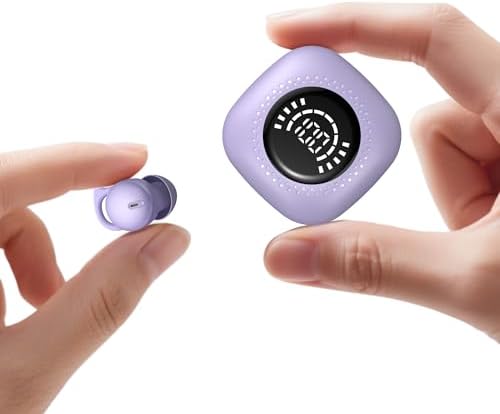 Ultimate Comfort Invisible Bluetooth Sleep Earbuds for Side Sleepers – Advanced Noise-Canceling Technology with Bluetooth 5.3 – Perfect for Meditation, Work, and Rest – Stylish Purple Design for Discreet Use and Enhanced Relaxation
